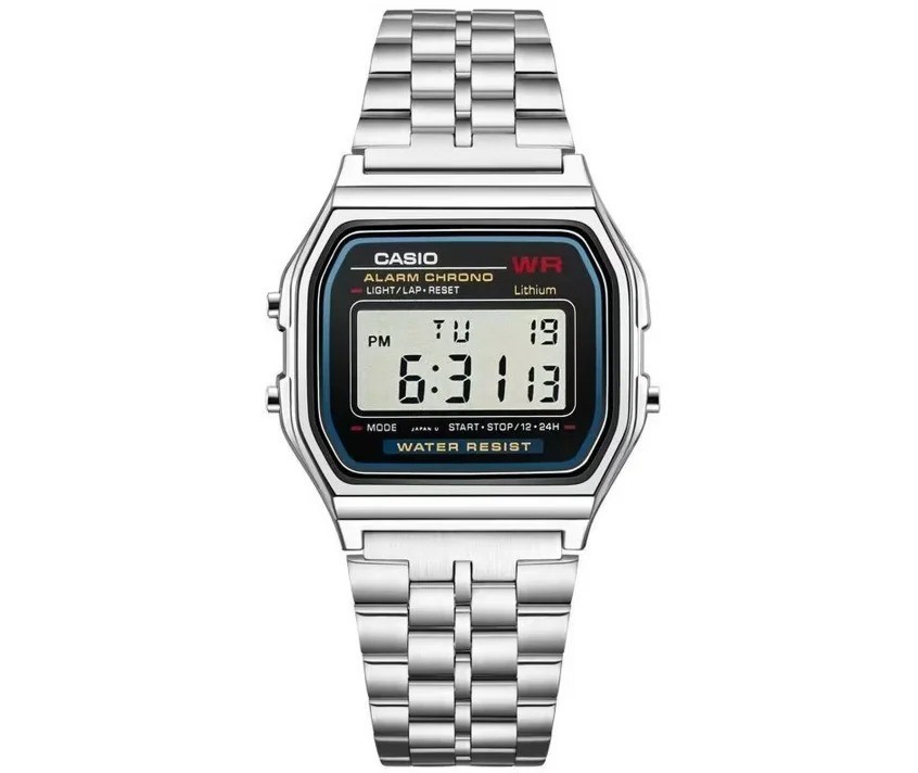 Casio A159WA-N1 “Casio Royale” Retro Square Digital Watch Waterproof Quartz
