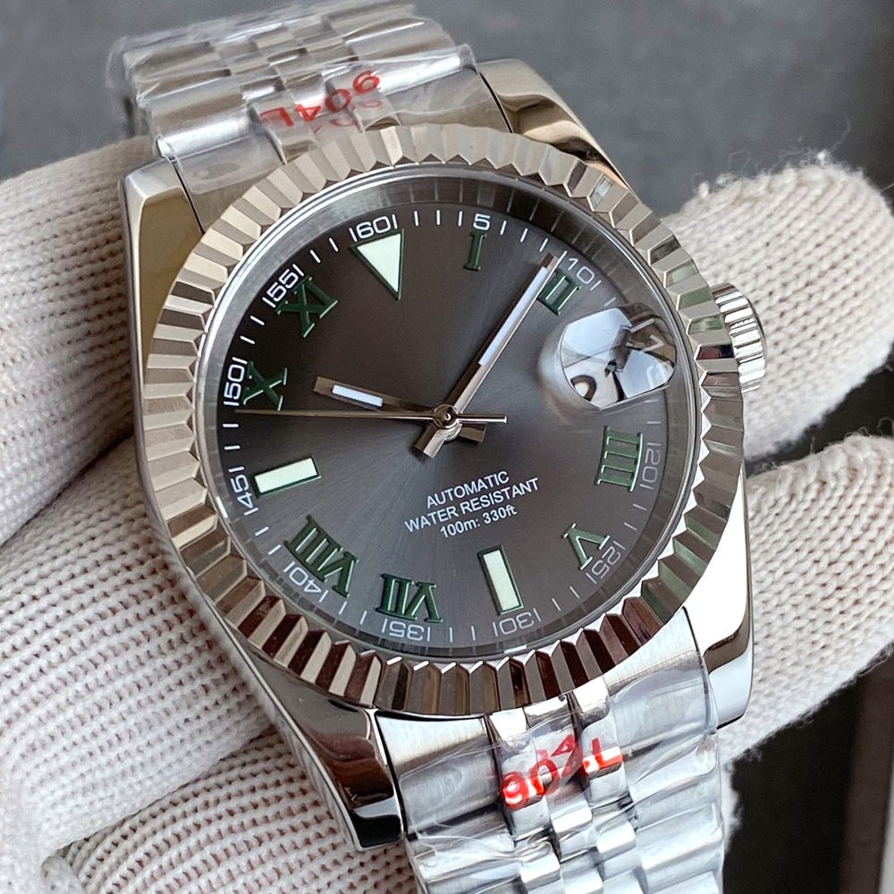 Tandorio 36/39mm Sapphire Gray Roman Dial 20ATM Automatic NH35A PT5000 Men Watch