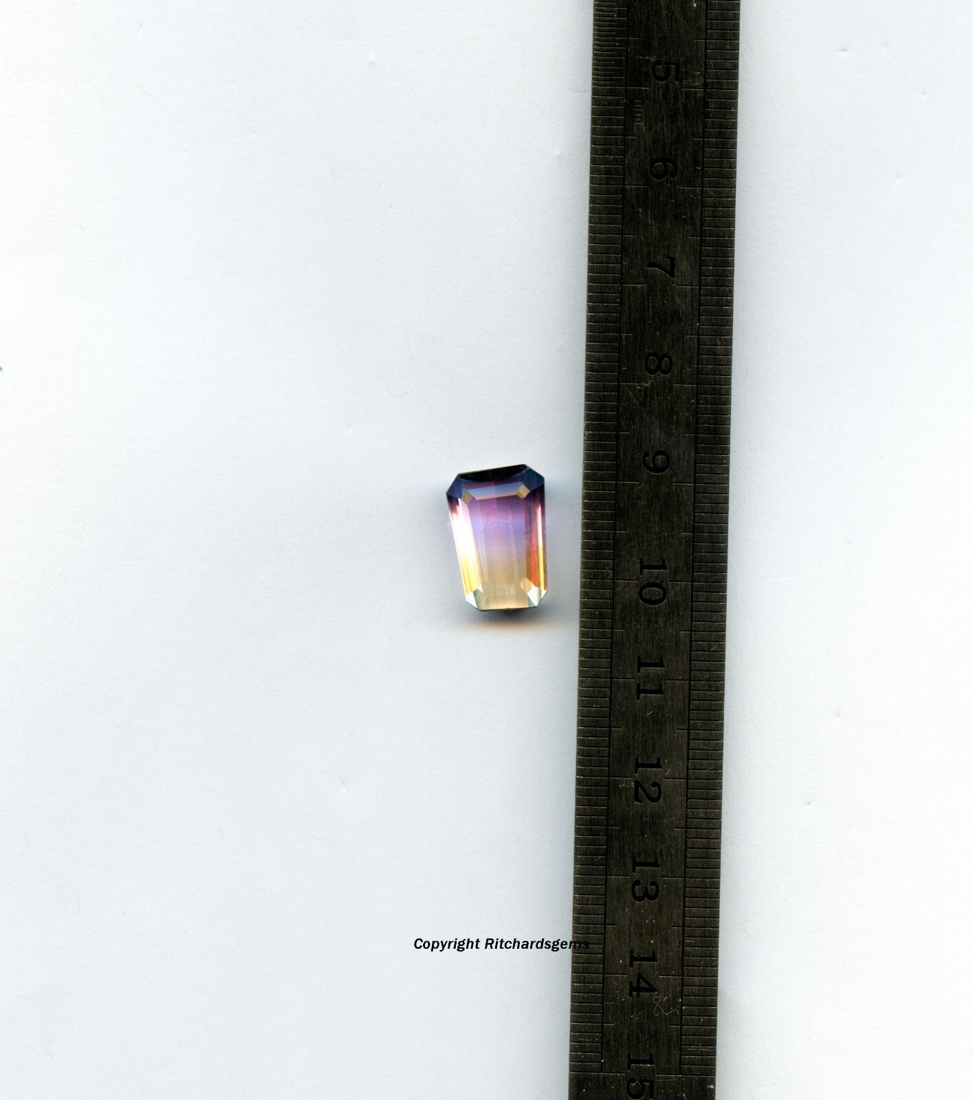 AAA Large 7.69 Cts. Natural Emerald Cut Bolivian Ametrine Loose Gemstone