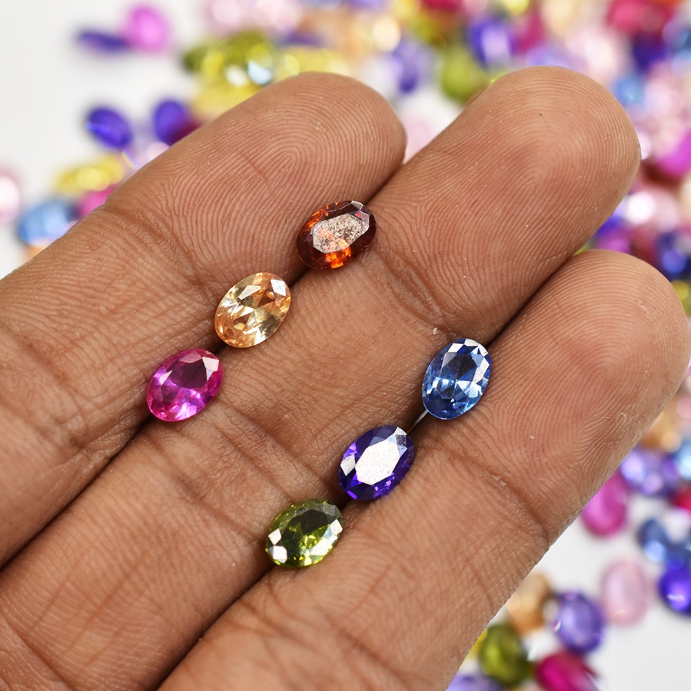 Extremely Rare Natural Mix Sapphire 7×5 mm 12.00 Ct CERTIFIED Loose Gemstone Lot