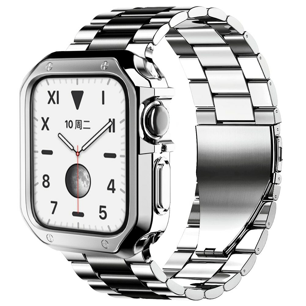 Metal Watch Band Strap With Soft Case For Apple Watch Series 6 5 4 SE(FREE TOOL)