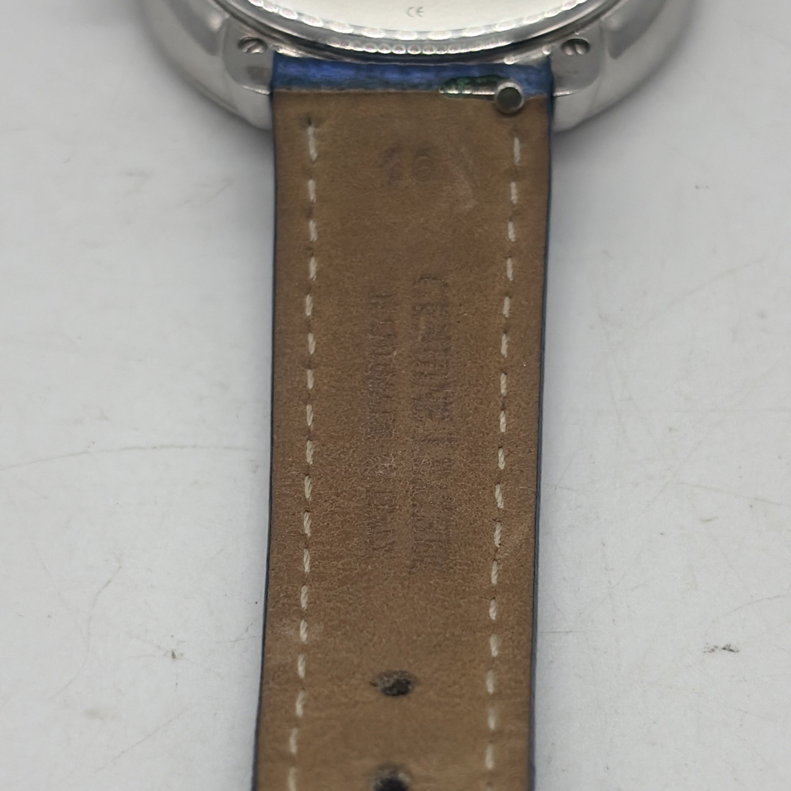 Michele Serein Diamond Watch Ocean blue Dial Genuine Leather Band MW21B00A0964