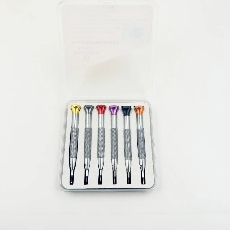 6PCS T-shaped Anti Slip Screwdriver Disassembling Metal Strap Watch Repair Tool