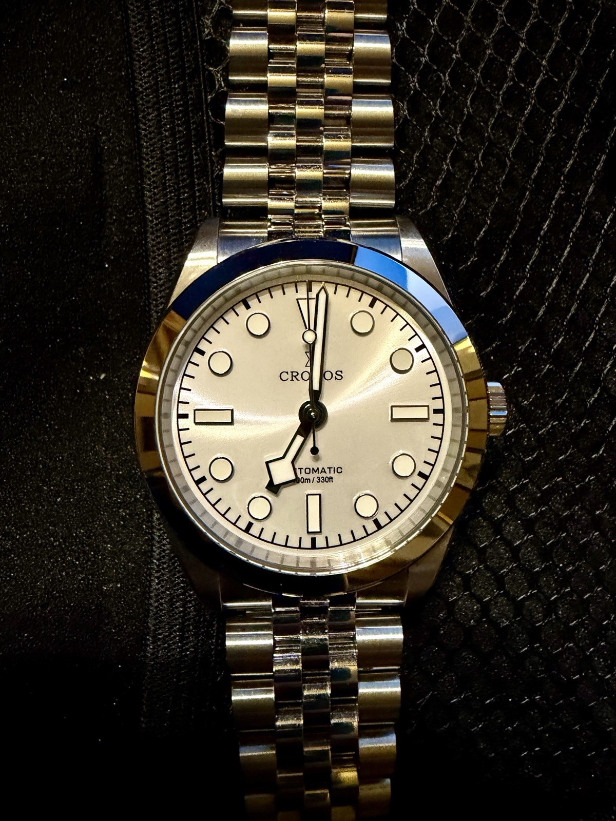 CRONOS BB36 36mm White/Silver with case, papers, tools, links, warranty card