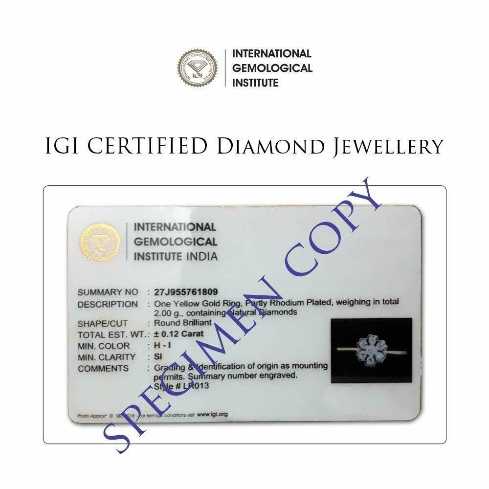 14Kt Yellow Gold 1.00 Ct Lab Grown Round Cut Diamond Solitaire Pendant 0.50 in