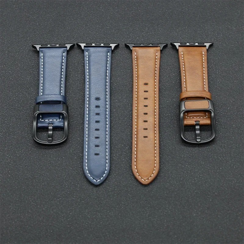 Genuine Leather Apple Watch Band Strap for iWatch Series 11 9 8 7 Ultra 38-49mm