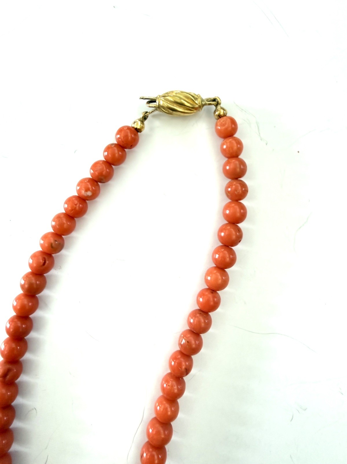 RED CORAL NECKLACE -Mediterranean -Grade -18K gold