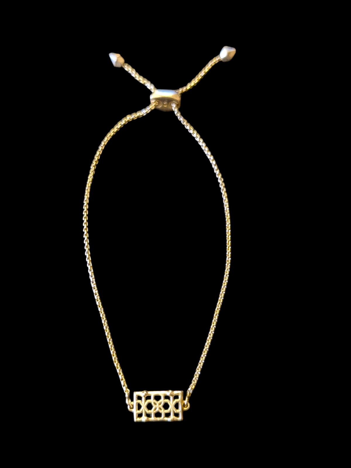 Kendra Scott Phillipa Druzy Square 12.2mm Pendant Brushed Gold OSFM Bracelet