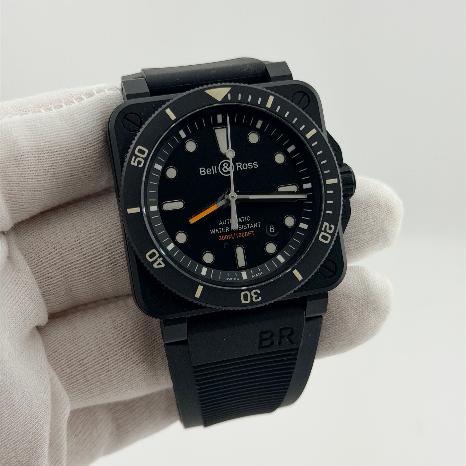 Bell & Ross BR 03-92 Diver 42mm Black Ceramic Black Dial Rubber Strap Box