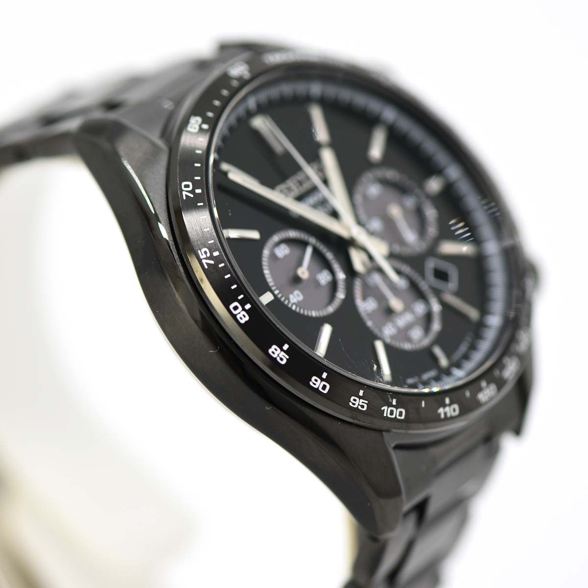 Watch SEIKO SBPY169 Solar Chronograph Black SS 23s68 1
