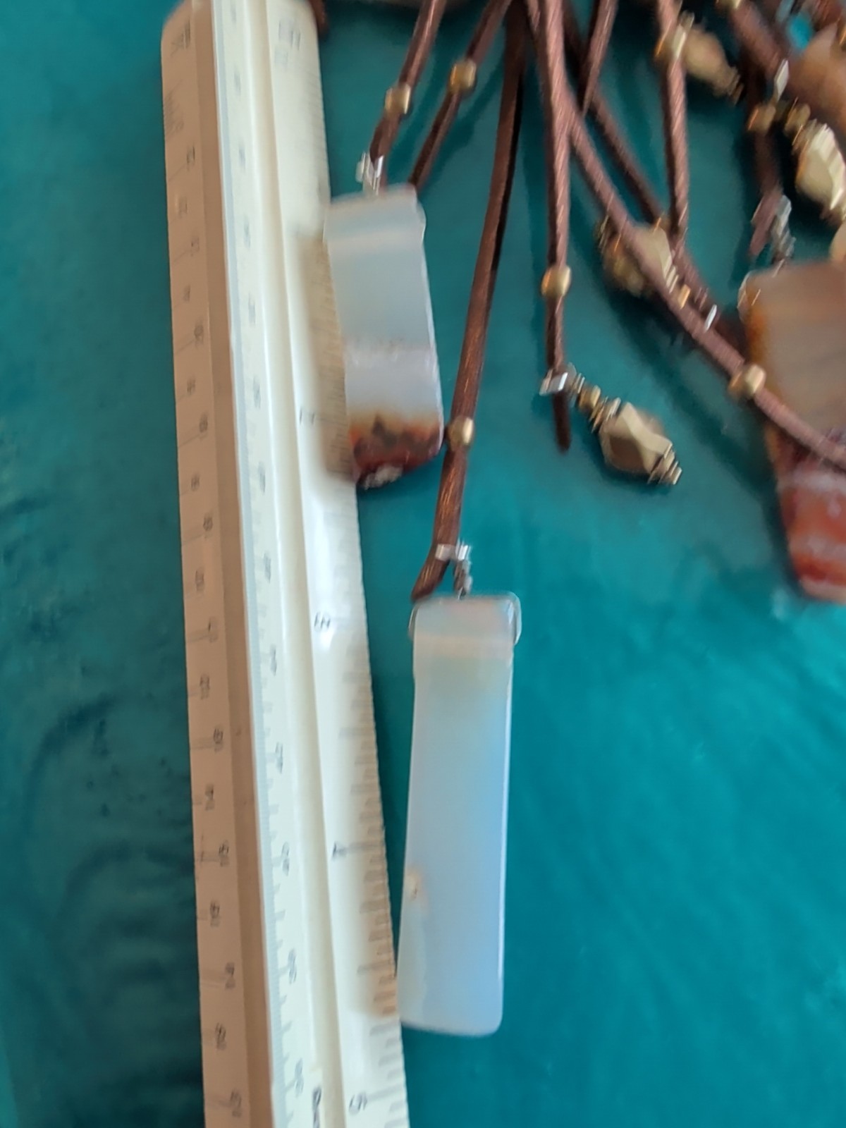 Nakamol Leather And Agate Necklace/Plus 2 Bracelets