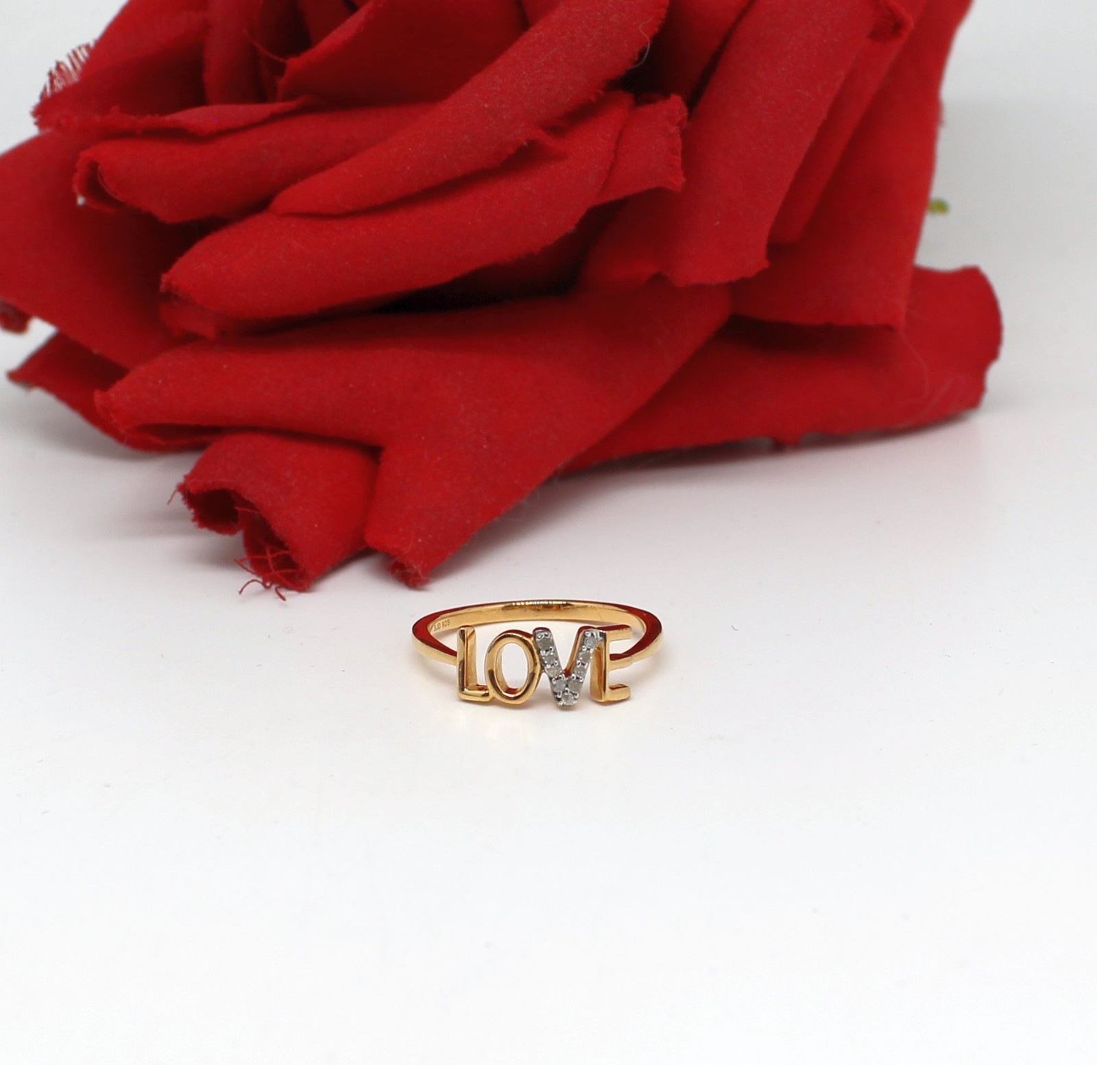 Sterling Silver NWT SJD Diamond LOVE Ring Size 9 1.95g CAT RESCUE