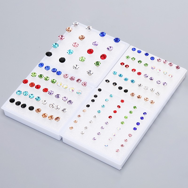 10Pairs/20Pairs Set Rhinestone Crystal Stud Earrings Small Earrings Jewe JdFkj