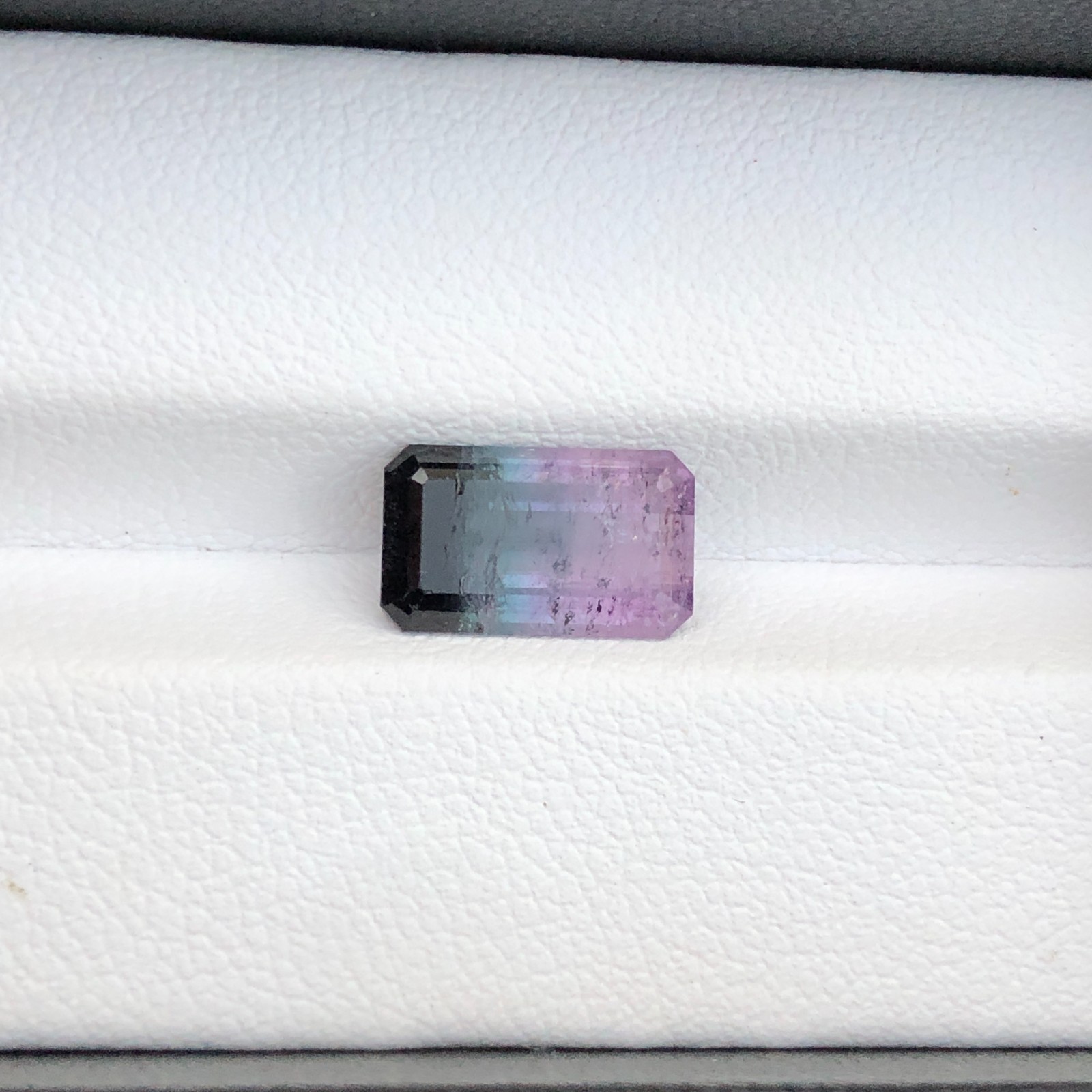 2.95 Carat Natural Loose Tri Tourmaline Emerald Cut Gemstone | Unheated