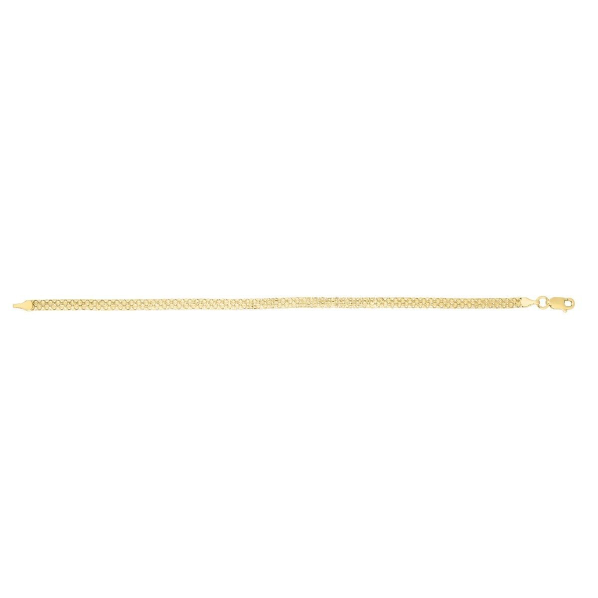 14k Yellow Gold 4.7mm Bismark Braided Link Chain Necklace 18″