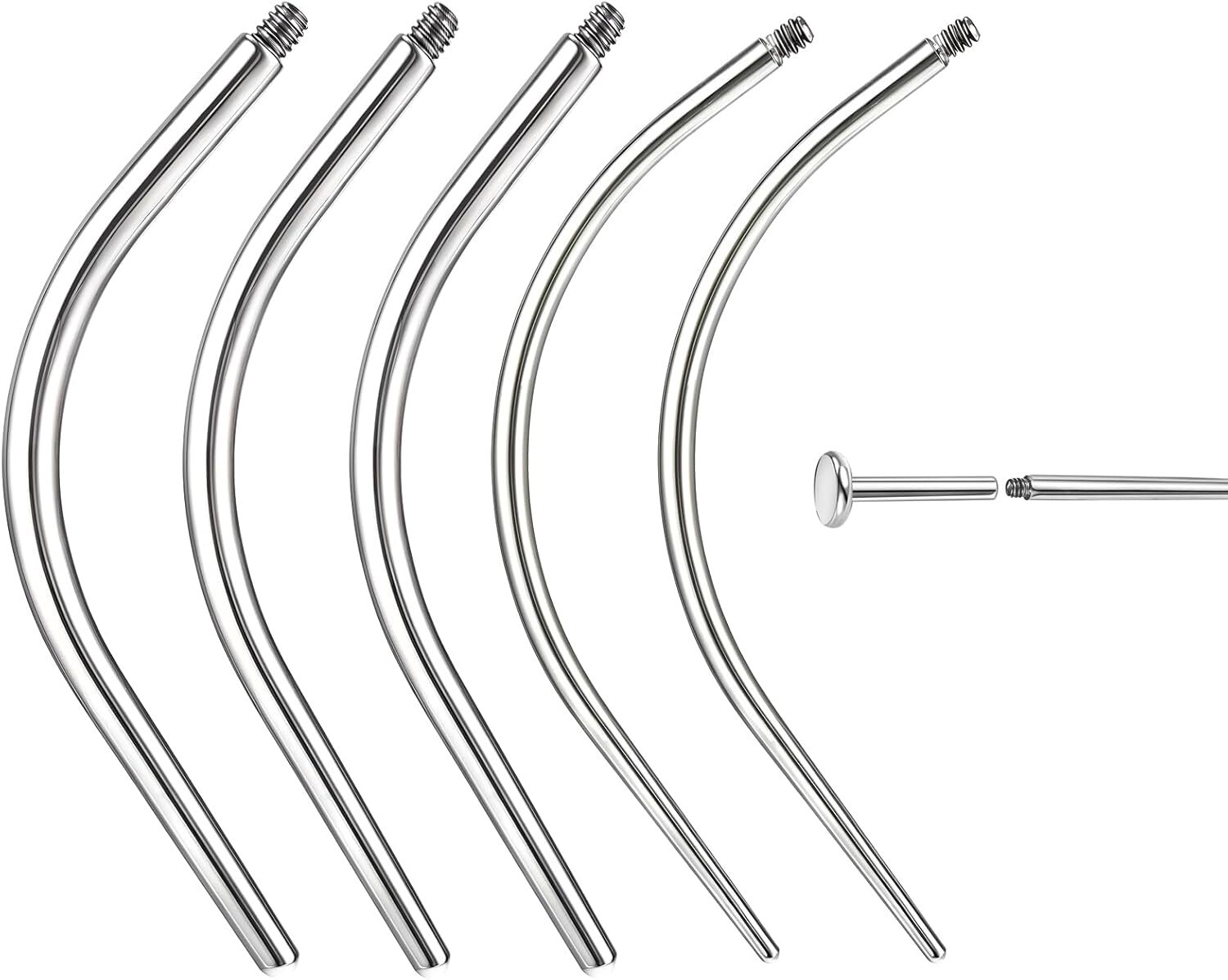 14G 16G 18G 20G Piercing Taper, Stainless Steel Threadless Insertion Pin Screw o