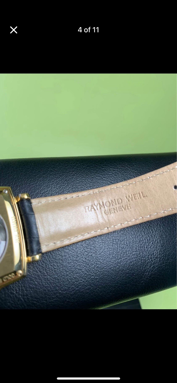 Raymond Weil Tradition Gold Plated Cream Dial Small Second Blue Hands Swiss