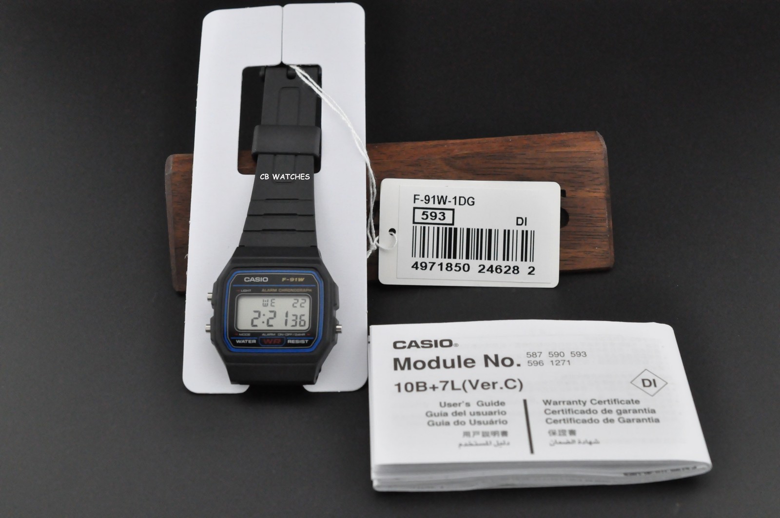 CASIO F-91W-1 Classic Digital Black Resin Chronograph Alarm Sport Watch