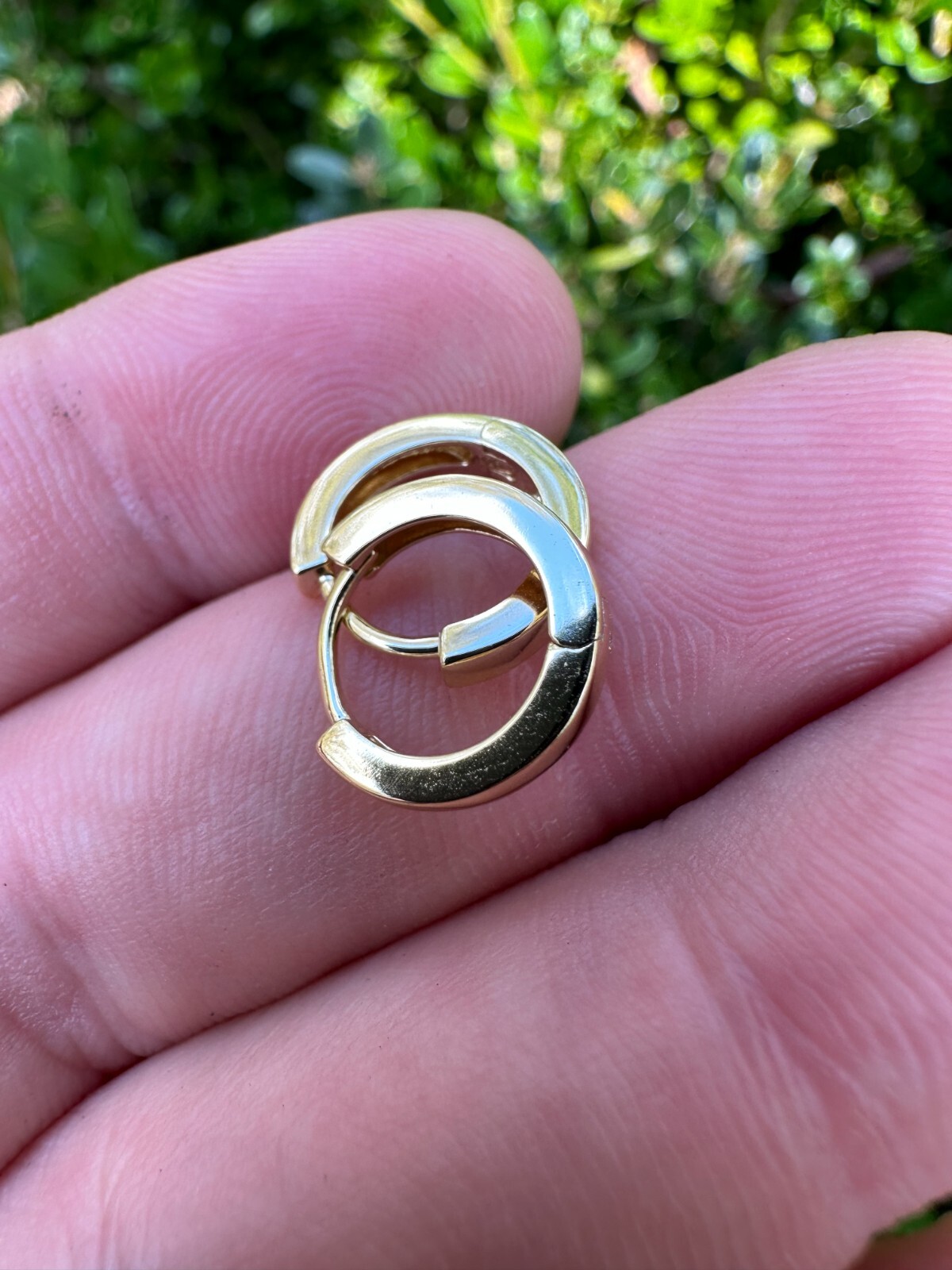 Real 14k Gold Vermeil 925 Silver Hoops Mens Ladies Small Huggie Earrings