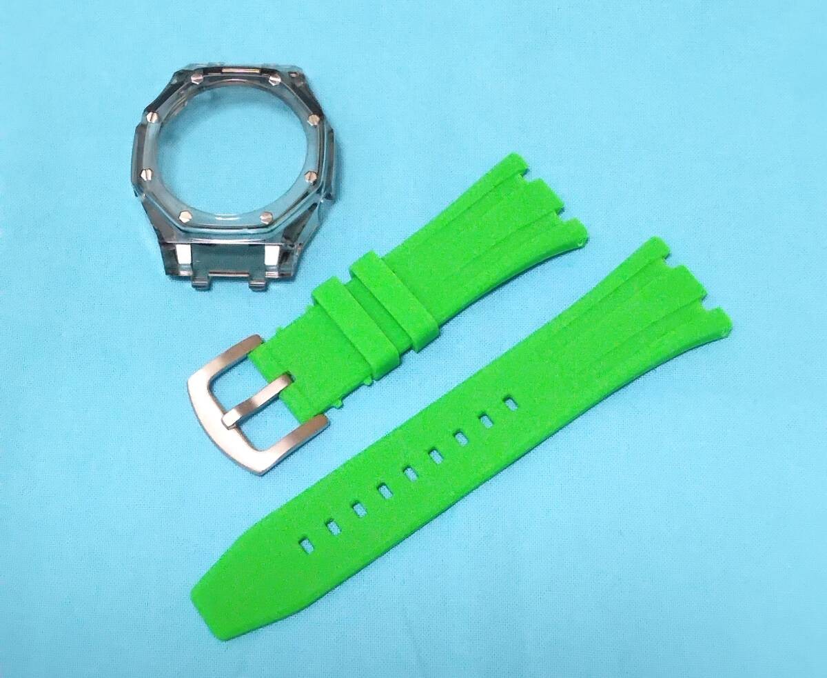 [Unused] G-SHOCK GA-2100 GA-2110 GA-B2100 Clear Black Bezel Green Green Belt