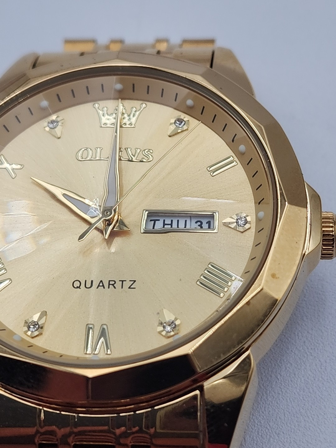 Olevs Mens Luxury Watch Gold 9931G