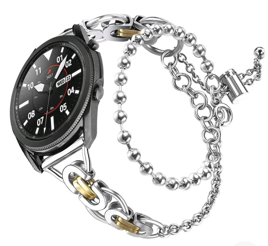 Women Bracelet Strap Double Link Band for Samsung Galaxy Watch 7 6 5 4 40mm 44mm