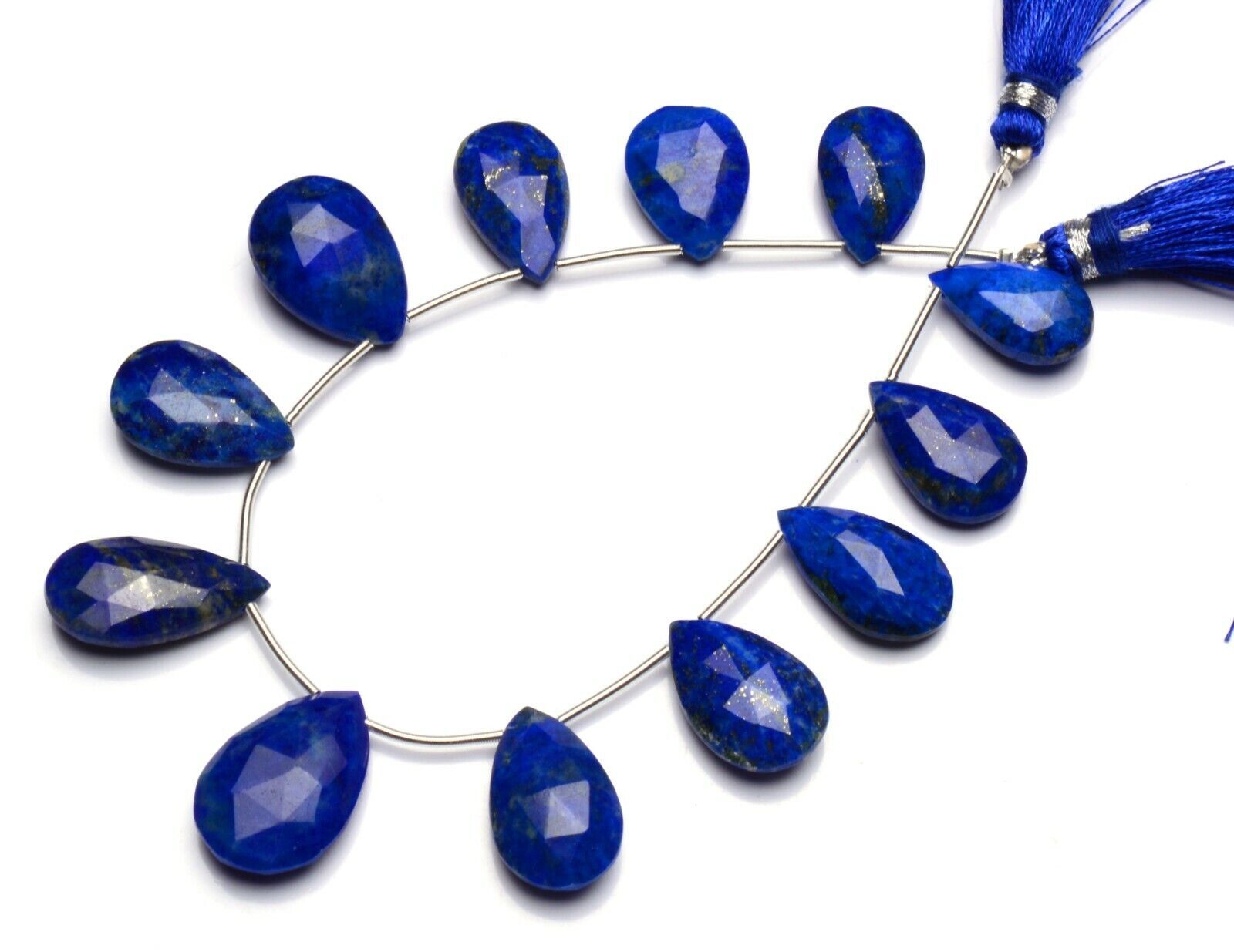 Natural Gem Lapis Lazuli Faceted 15x10to 19x15mm Size Pear Shape Beads 7″ Strand