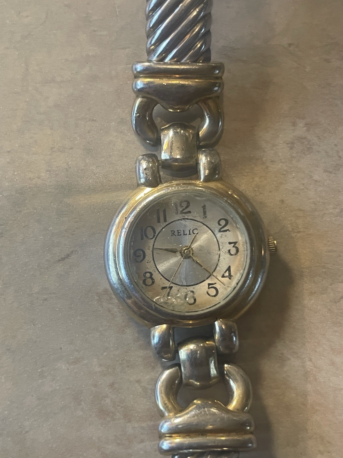 Relic Watch Women’s Silver Gold Water Resist Battery White Quartz