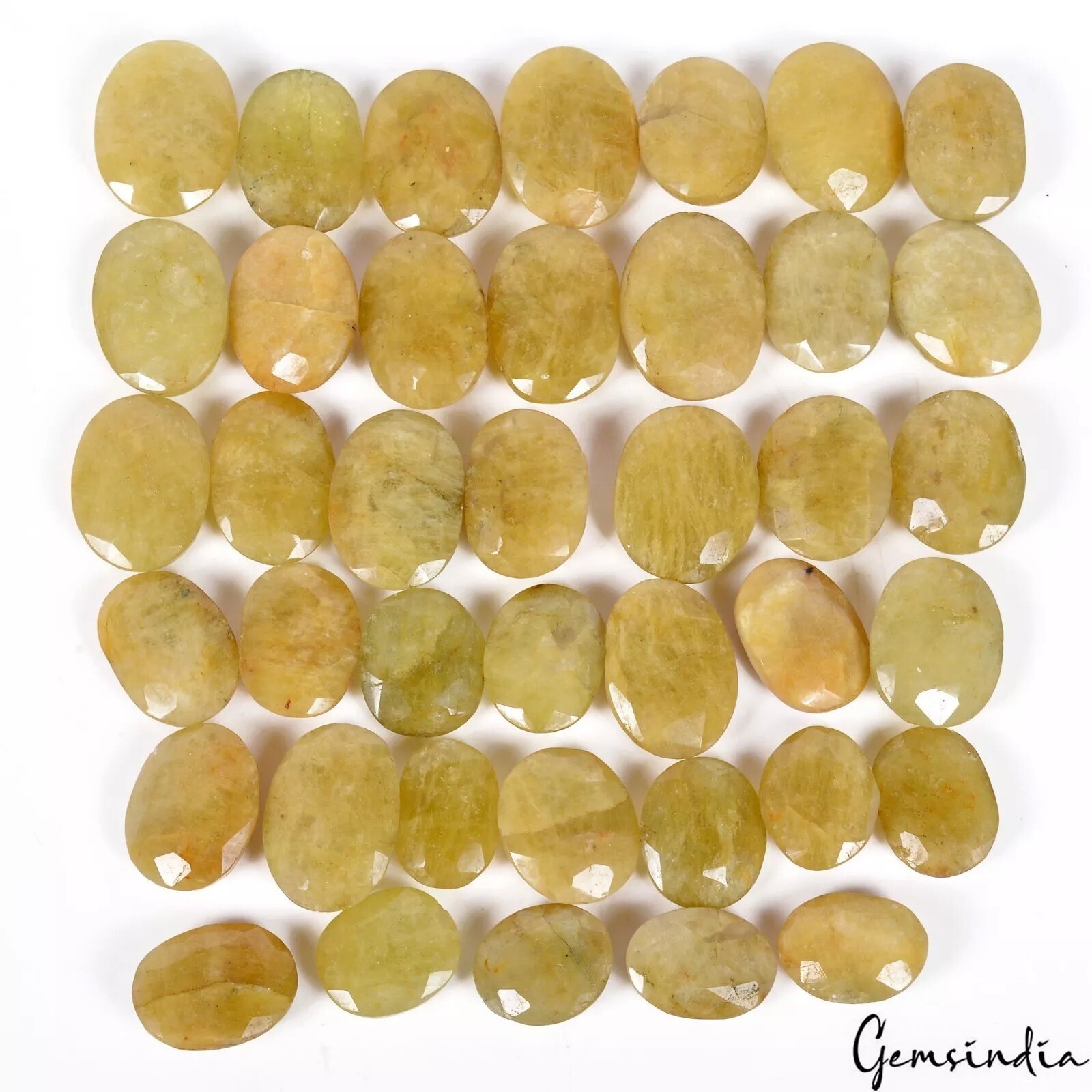 1000 Cts/40 Pcs Natural Yellow Beryl/Heliodor Oval Cut Loose Wholesale Gems Lot
