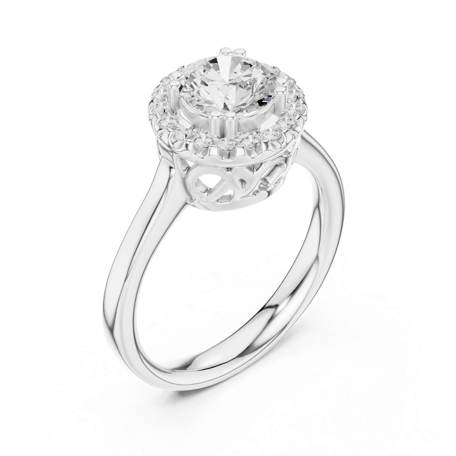 1.16 Ct Natural Diamond Perfect Romantic Wedding Jewellery Ring 14k Gold Over