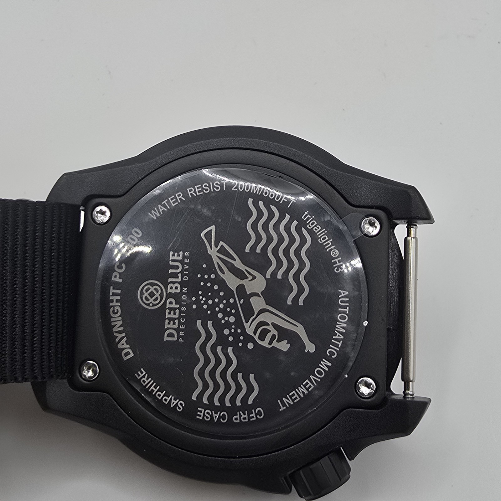 Deep Blue Men’s Daynight PC Automatic Watch Black Dial 44mm T 100