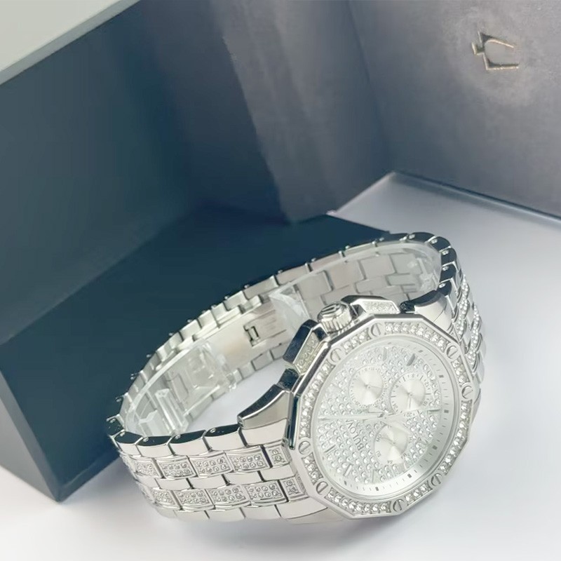 Bulova Octava Crystal 96C134 Silver Dial Stainless Steel Men’s Quartz Watch