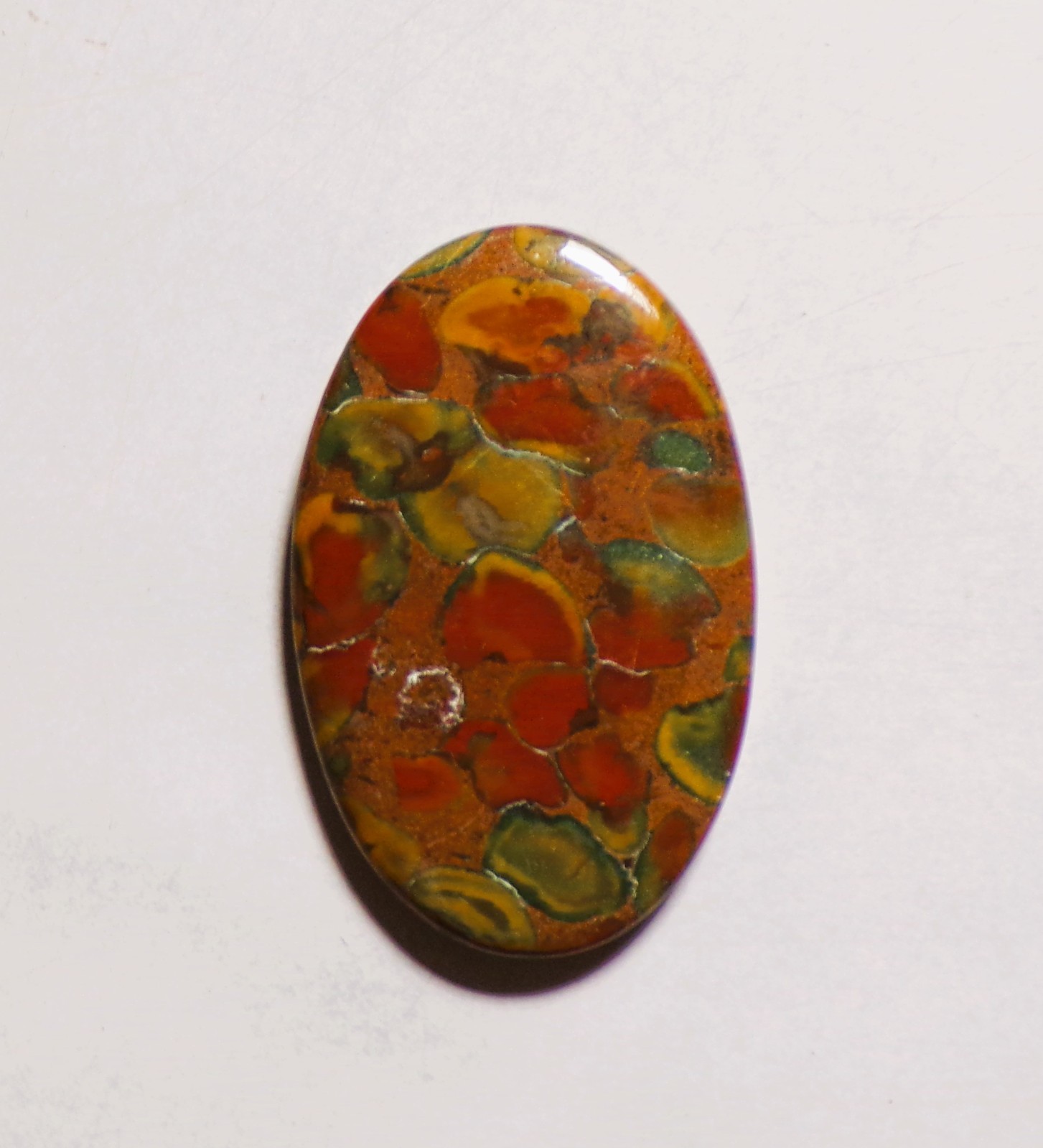 72.70 Cts Natural Fruit Jasper Cabochon Loose Gemstone 47X30X5.6MM 08