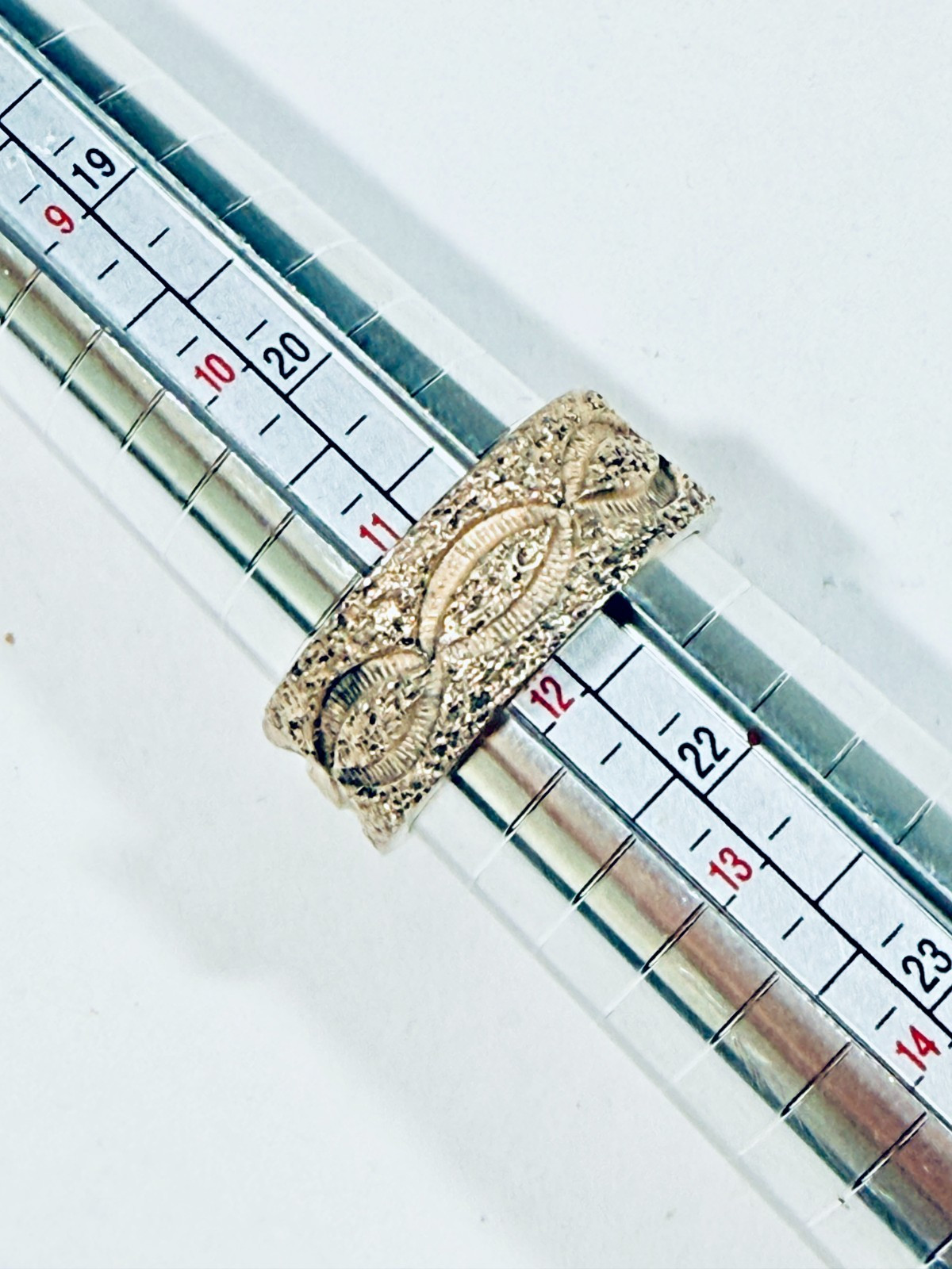 Vintage Navajo Wilford Henry? Sterling Silver Sandcast Ring Sz 11.5 11g Marked