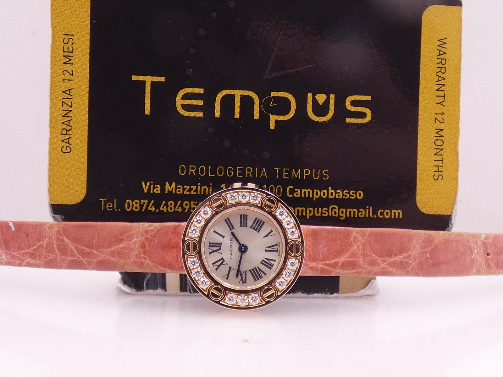 CARTIER LOVE LADY 2977 FACTORY DIAMOND GOLD R.18KT +PAPERS 2008 WE800631 WATCH