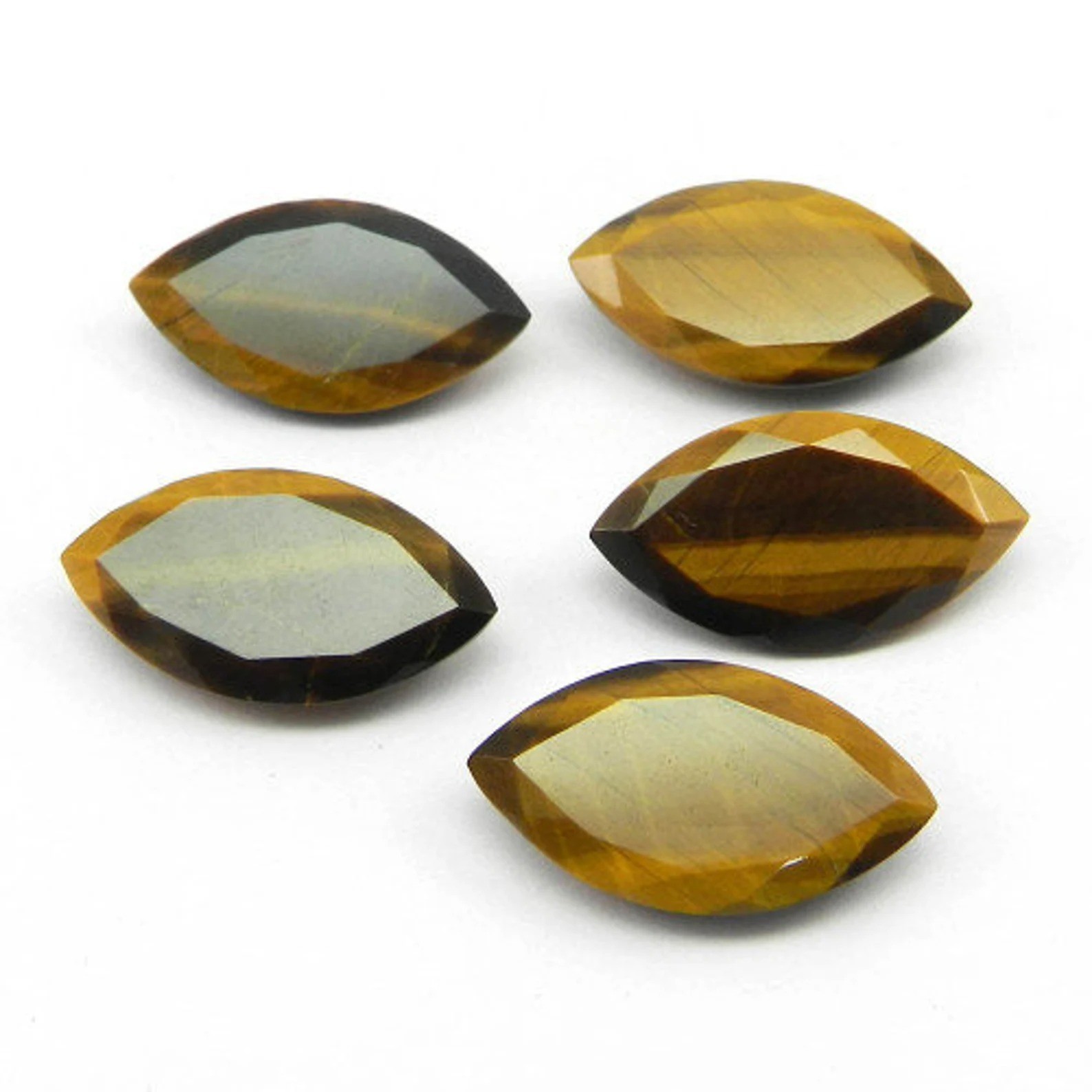 Natural Golden Tiger Eye Marquise Faceted Cut 6x12mm To 12x24mm Loose Gemstone