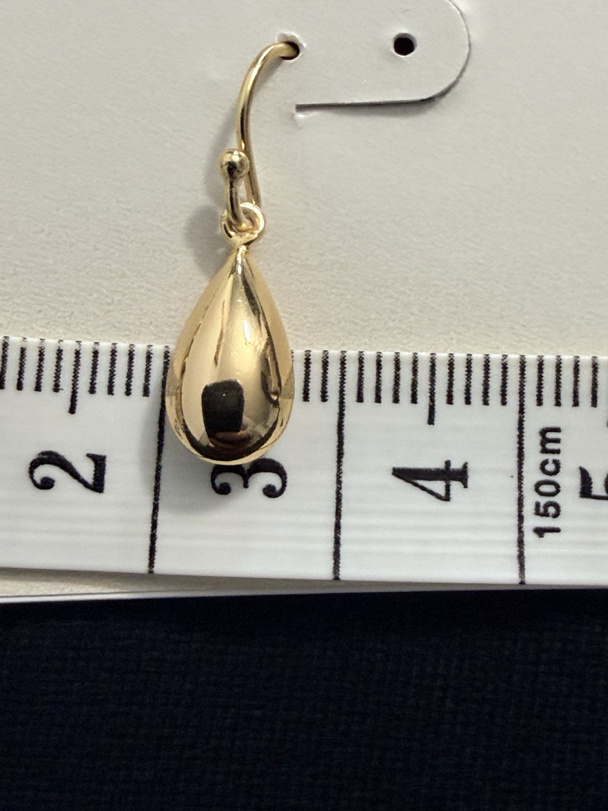 Primavera Italy 24 Karat Gold Over Sterling Tear Drop Earrings New