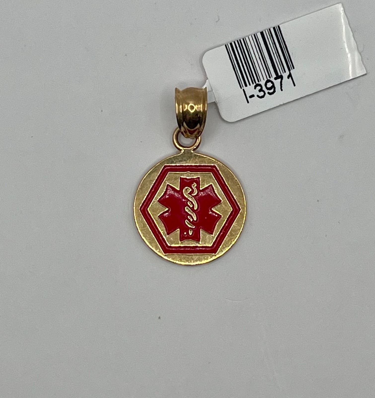 14k Yellow Gold Medical Alert Pendant