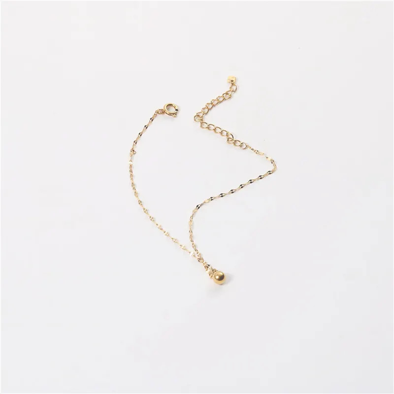 Luxury 18K Gold Plated Thin Lip Chain Anklet Bold Foot, Minimalist & Trendy
