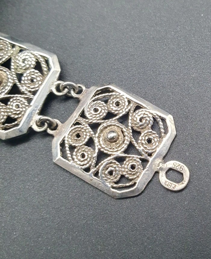 835 Silver Antique Costume Jewellery – Rico Hallmarked, Art Deco, Filigree Vintage
