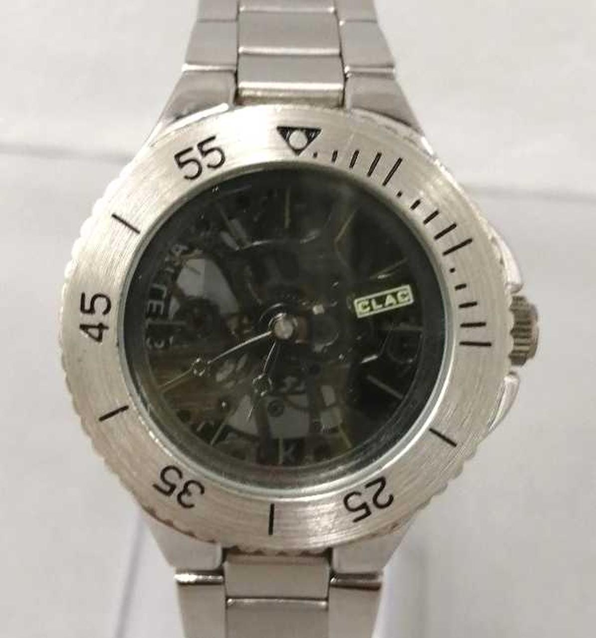 [A3S] Clac CO101F-Q Automatic Winding Leather Men’s Wristwatch [k1w]