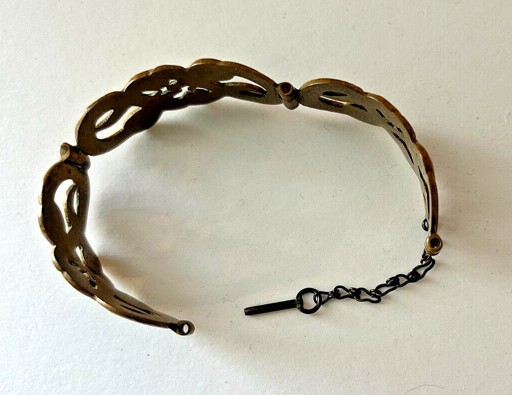 1970s Bronze Hinged Bangle Bracelet from Finland Repro of Mythological Iku-Turso
