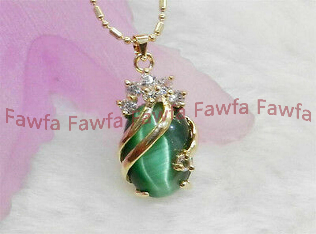 9 colors golden 13x18mm Oval Mexican Opal Gemstone Pendant Necklace 17” AAA