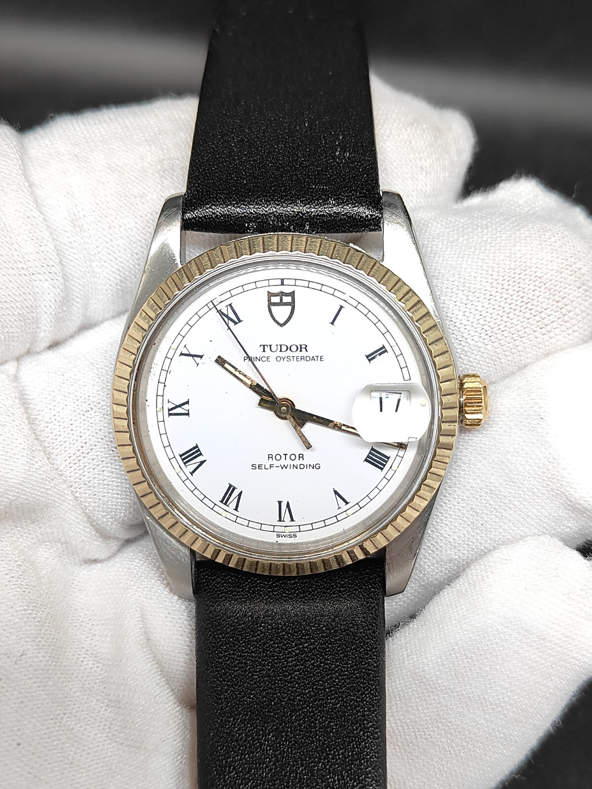 TUDOR 74033 PRINCE OSYTERDATE SWISS 2824 AUTOMATIC MEN WATCH