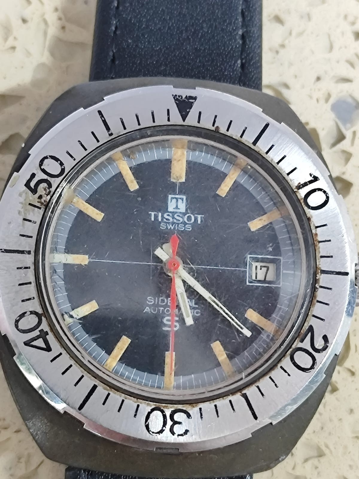 1975 Vintage Tissot Sideral S Automatic Special Dive Watch Fiberglass Working