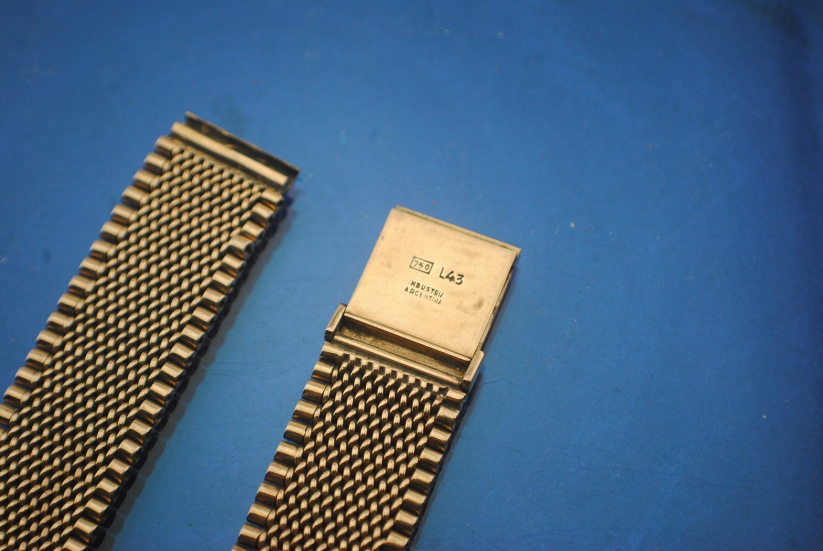 VINTAGE 18K YELLOW GOLD 16MM 40.7 GRAMS BRACELET STRAP FOR 1940S WATCHES 16CM