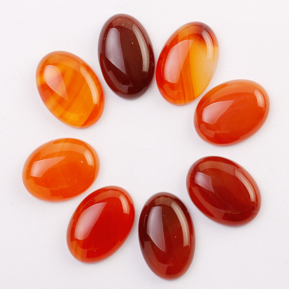 Natural Stone Oval Flatback Cabochon Jewelry Making Ring Bead 18x25mm 12pcs