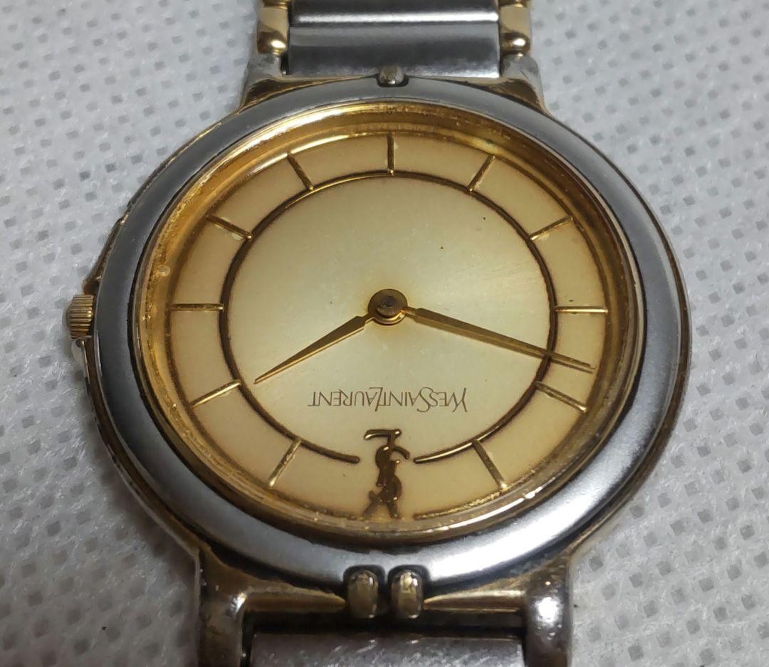 [Working Condition] YVES SAINT LAURENT Men’s Quartz Watch, Two-Tone
