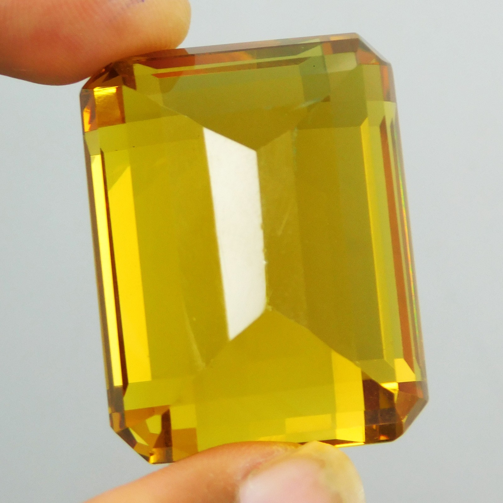 Certified 184 Cts Natural Mogok Painite Orange Yellow Emerald Cut Loose Gemstone