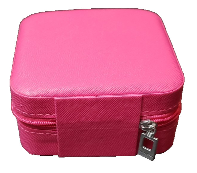 Travel Jewelry Case – Stocking Stuffers for Teen Girls Small – HOT PINK